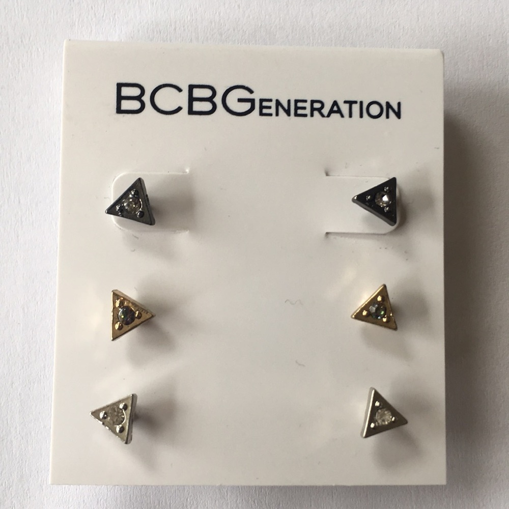 NEW BCBGeneration stud earrings- 3 pack!